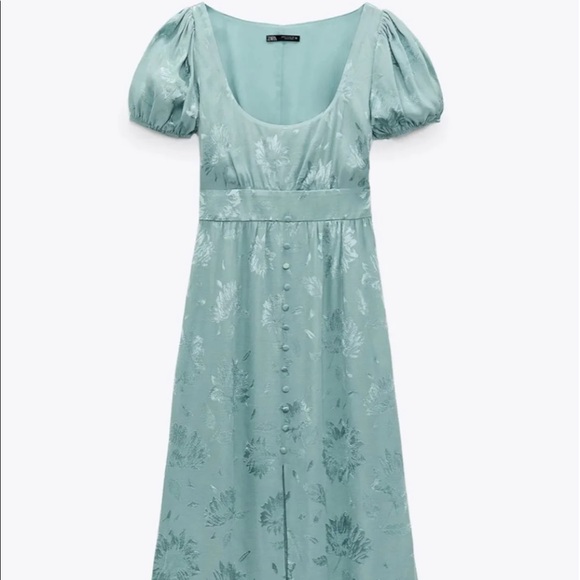ZARA FLORAL JACQUARD DRESS - Picture 3 of 8